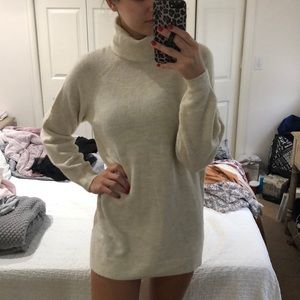 Beige sweater dress